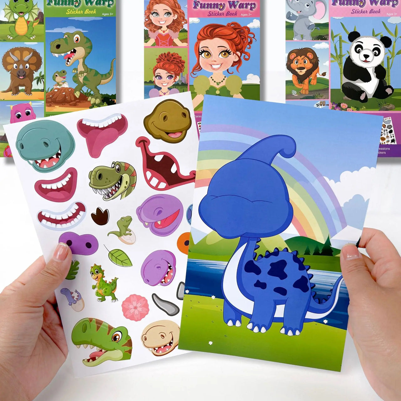 Funny Faces™ – Divertimento animale e divertimento appiccicoso – Libro di adesivi riutilizzabili