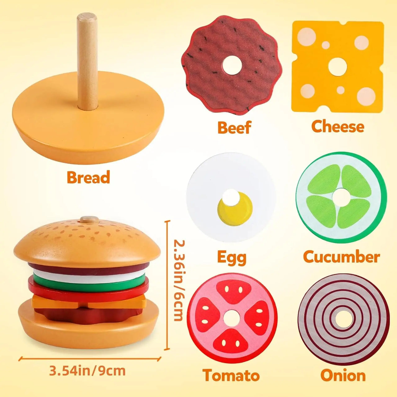 Woods™ - Impilamento gustoso - Panino giocattolo da comporre
