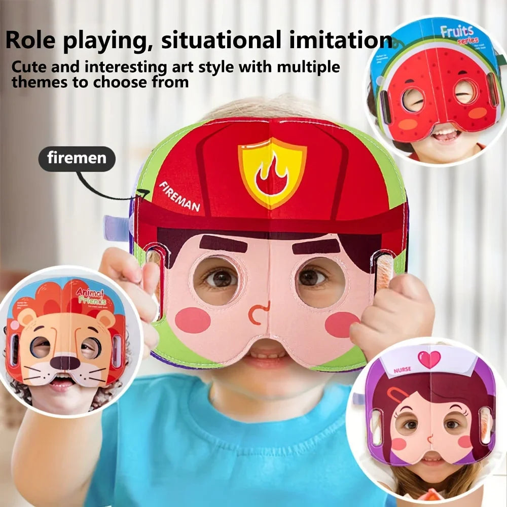 Mask Book™ – Il bambino impara le prime impressioni - Libro delle maschere di stoffa