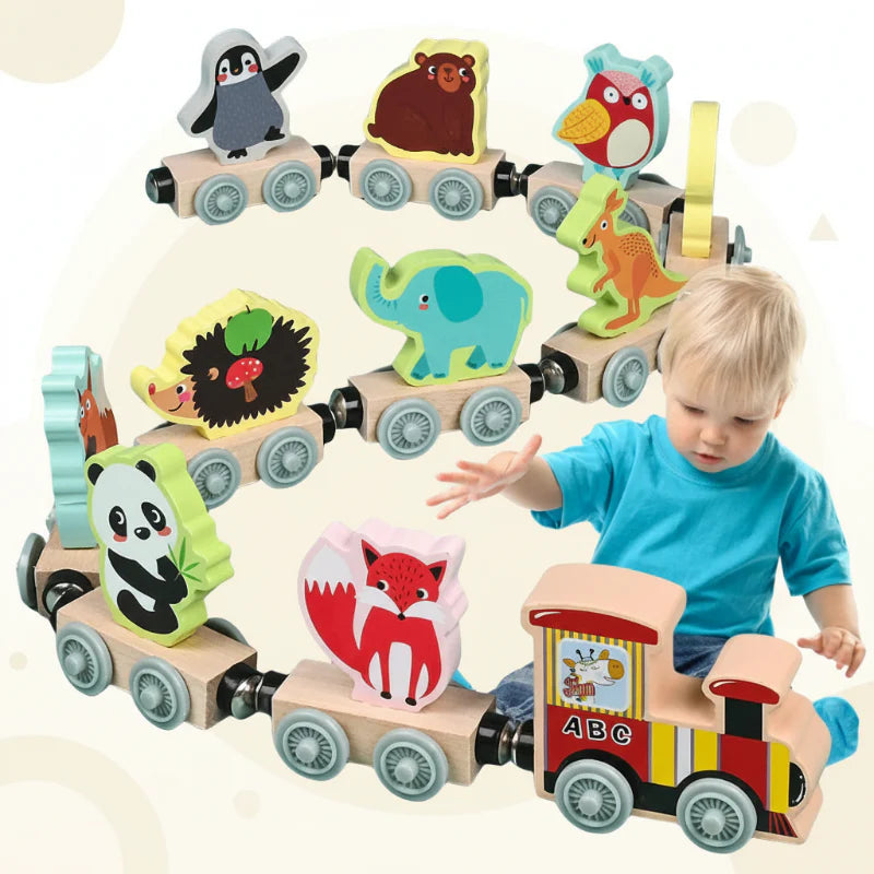 MagniZoo – Schattig & Hout – Trenino magnetico con animali