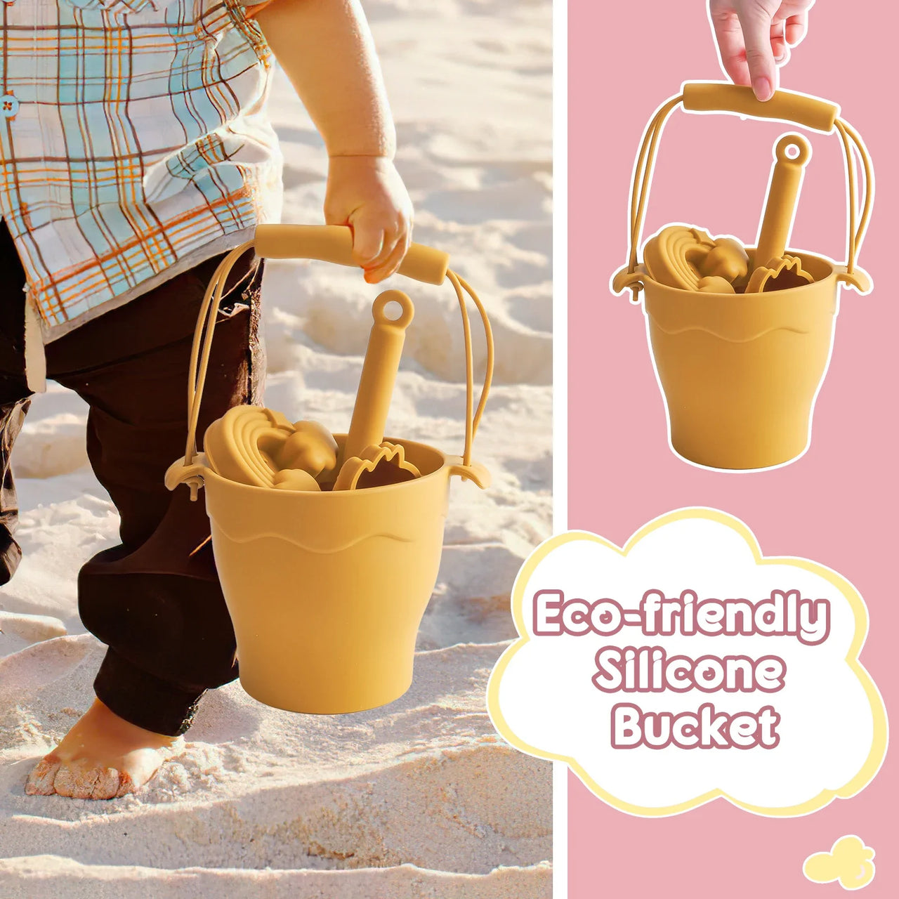 Silicone Beach Set™ - Avventure sulla sabbia - Set giochi da spiaggia in silicone