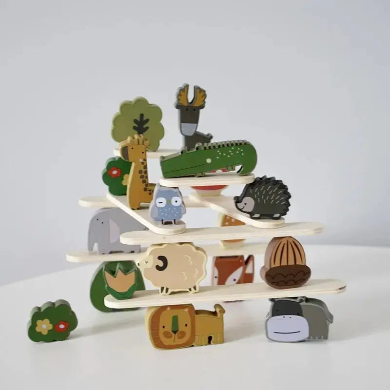 Animal Stackers™ - Impilamento sottile - Animali in legno Giocattoli impilabili