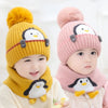 Mini Fashion™ - Design fantasia pinguino - Cuffia e sciarpa per bambini