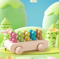 Thumbnail for Pop & Roll – Abilità motorie e fantasia – Set di auto per bambole in legno