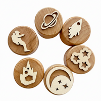Thumbnail for WoodStamp – Montessori & Creatività – 6 timbri in legno per plastilina