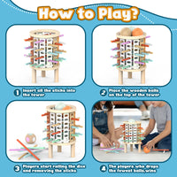Thumbnail for Balance Tower™ – Impilare e contare – Gioco di pensiero in legno