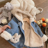 Girls Bunny Denim Coat – Caldo e confortevole – Giacca per bambini