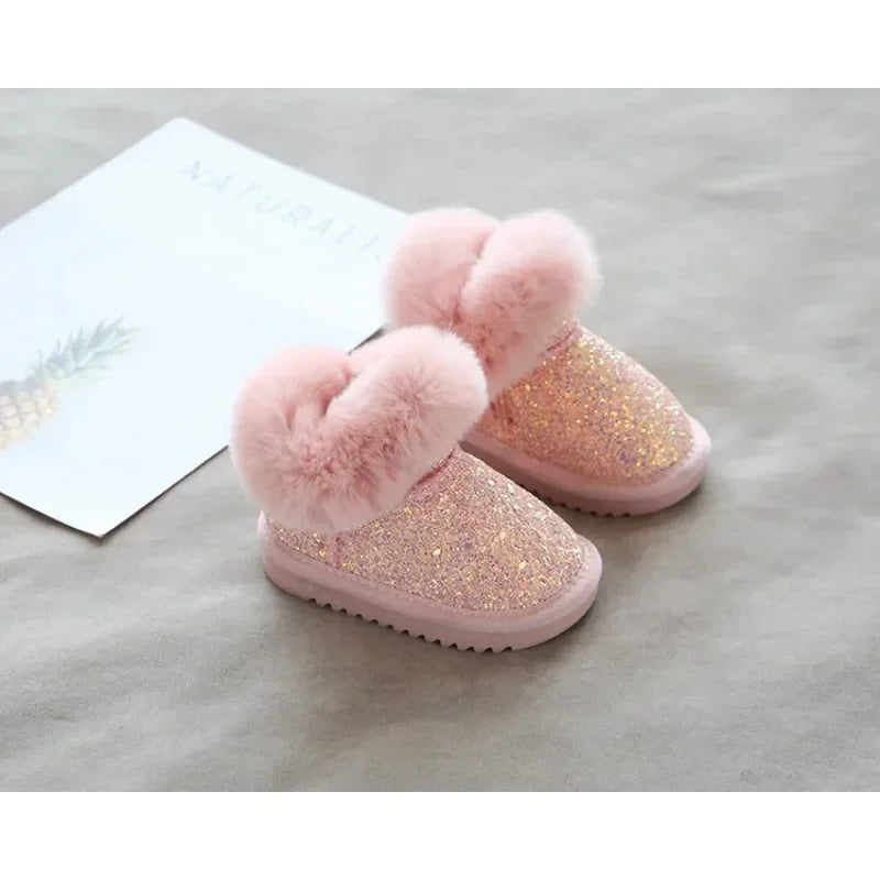 Mini Fashion™ - Caldi ed eleganti - Stivalo invernali glitterati da bambina