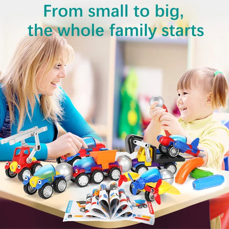 Magnetic Cars™ – Divertimento con le costruzioni magnetiche - Set di giocattoli con veicoli magnetici