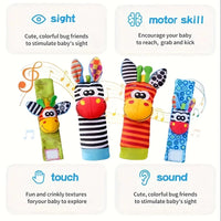 Thumbnail for Wrist Rattle and Socks – Motricità e gioco – Sonagli per neonati (set da 4)