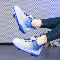 Thumbnail for Light-Up Skate Shoes – LED e comode – Sneakers luminose con suola a rullo
