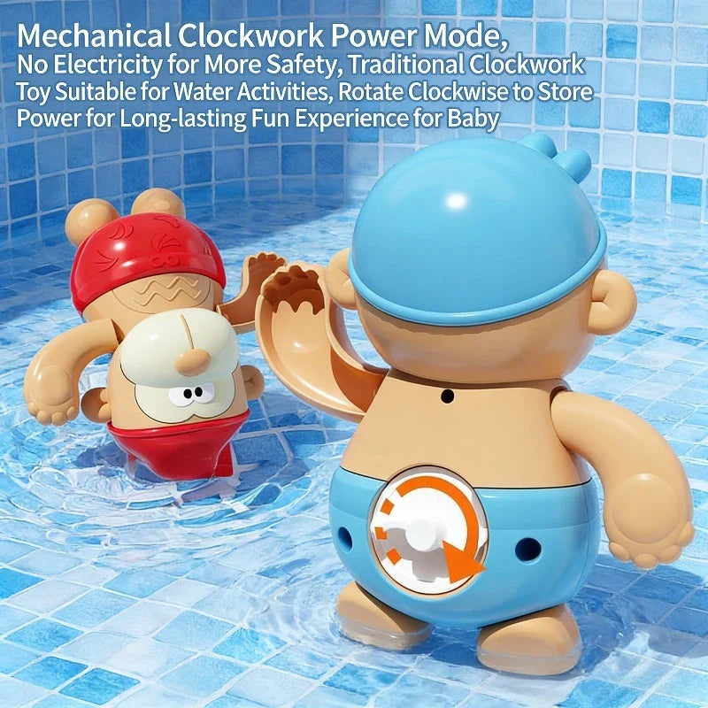 Clockwork Monkey Toy – Divertimento e giochi d'acqua – Giocattolo da bagno a molla