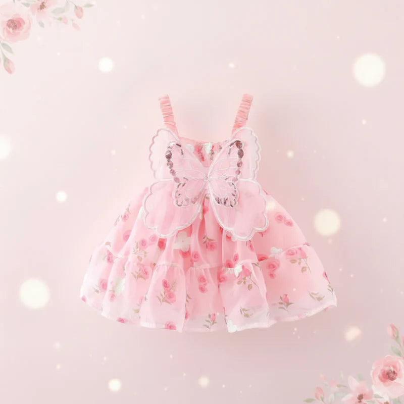 Girls Butterfly Dress – Carina e leggera – Abito da bambina