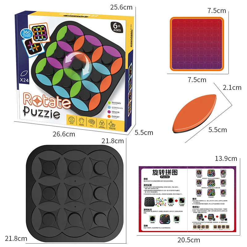 Rotating Logic™ - Rompicapo coinvolgente - Gioco da tavolo Tangram