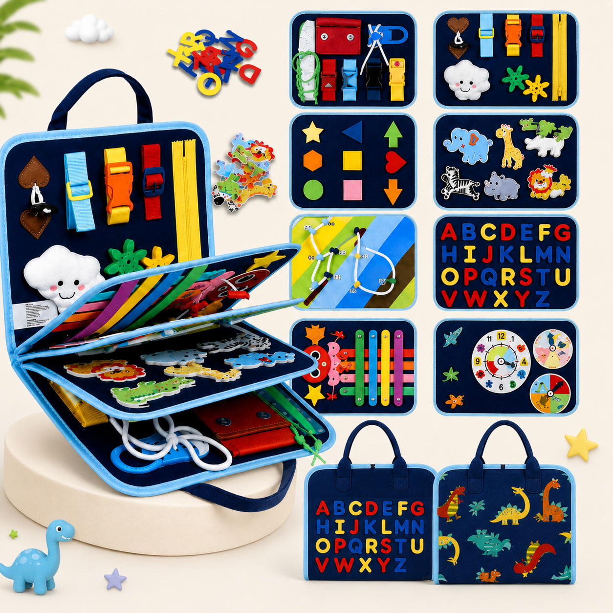 7-in-1 Busy Board – Motricità e apprendimento – Lavagna delle attività