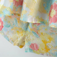 Thumbnail for Mini Fashion™ - Zomerbloem Chic - Zomer Jurkje Peony-print