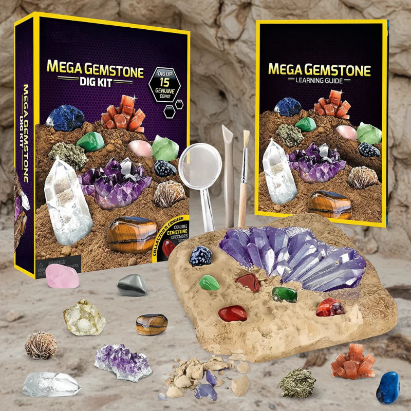 Gemstone Dig Kit – Da scoprire e istruttivo – Set per il recupero di cristalli