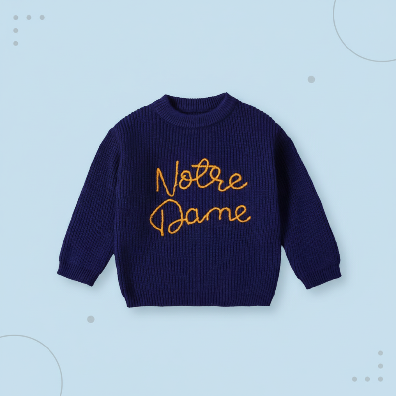 WarmWeave – Comodo e divertente – Maglione "Notre Dame"