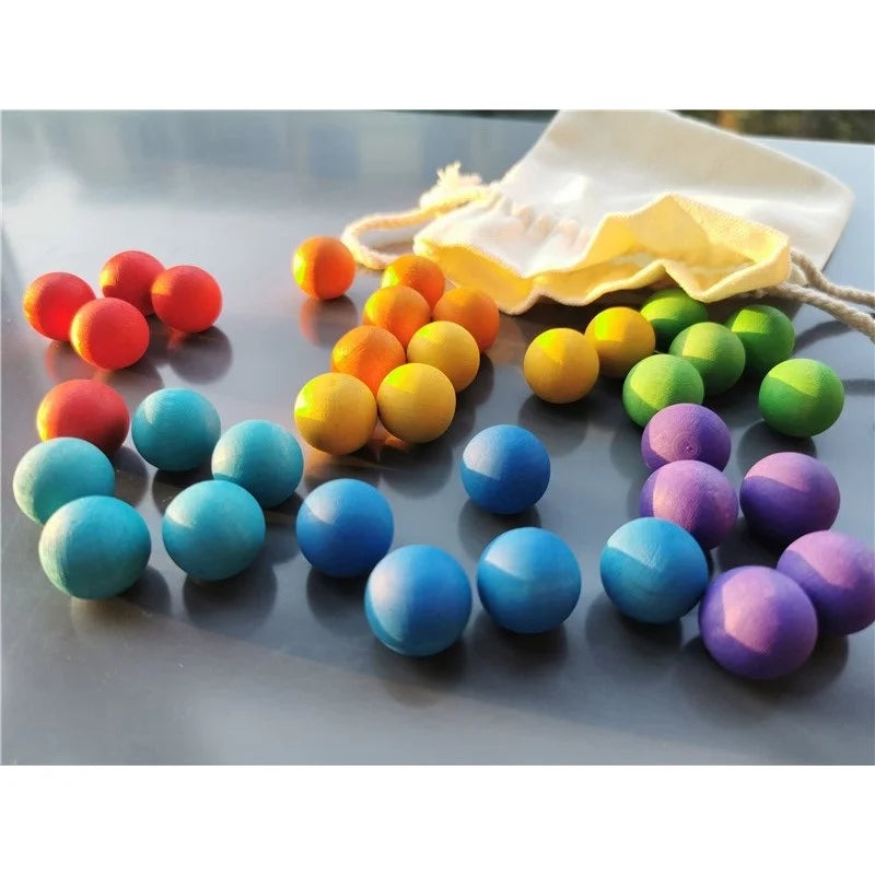 Rainbow Balls™ – Palline di legno arcobaleno