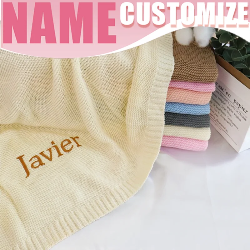 Personalized Baby Blanket – Morbida e unica – Coperta in cotone personalizzata con ricamo