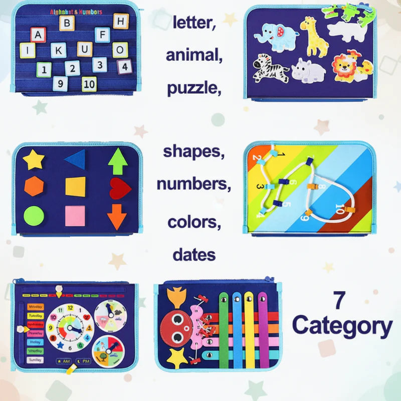 7-in-1 Busy Board – Motricità e apprendimento – Lavagna delle attività