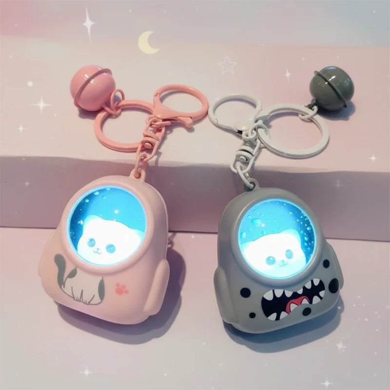Glowing Astronaut Charm – Carino e luminoso – Portachiavi a forma di astronauta