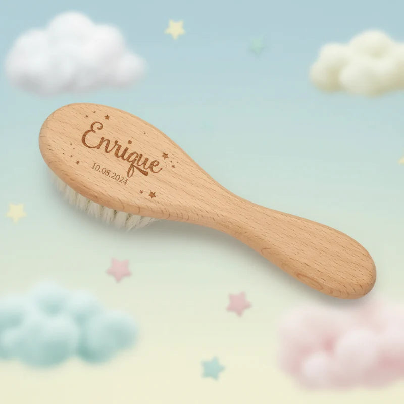 Personalized Hairbrush – Delicato e unico – Set personalizzato di spazzole per capelli per neonati