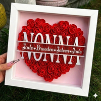 Thumbnail for Personalized Rose Shadow Box – Regalo unico per la Festa della Mamma – Scatola con rose personalizzate