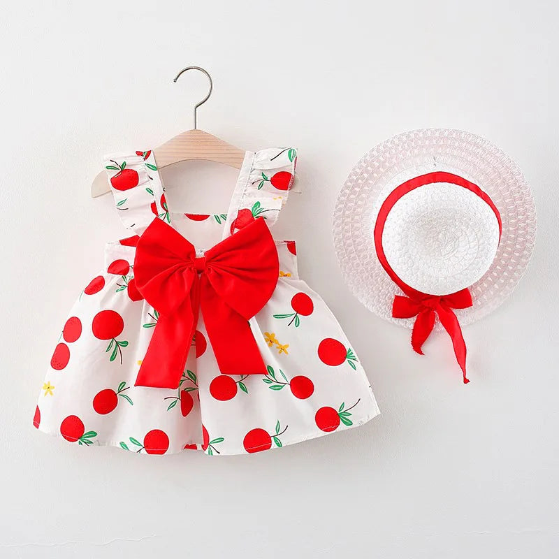 Mini Fashion™ – Dolce ed estivo – Abito da frutta (include cappello di paglia GRATUITO)
