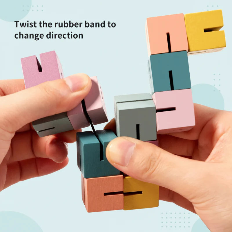 WoodCraft – Stimolante ed educativo – Puzzle con blocchi da costruzione in legno 3D
