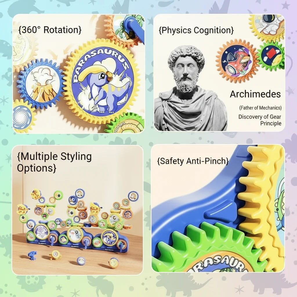 SmartGears – Educativo e divertente – Set di gioco con ingranaggi elettrici 3D
