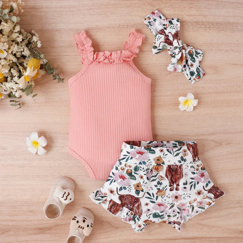 Baby Girl Summer Outfit – Carino e leggero – Set di abbigliamento per neonati