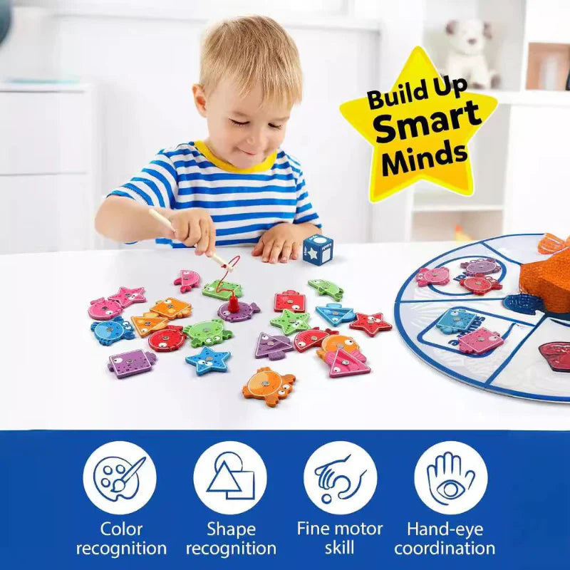 SmartFish – Divertente ed educativo – Set da gioco con calamita per pesci