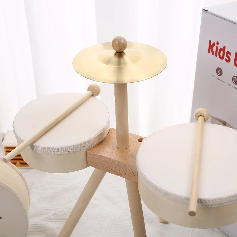 Kids Wooden Drum Toy – Musica e creatività – Set di batteria giocattolo