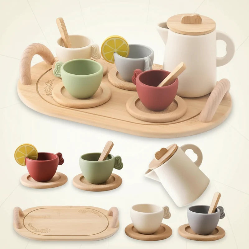 Woods – Divertente e interattivo – Set da tè in legno per bambini