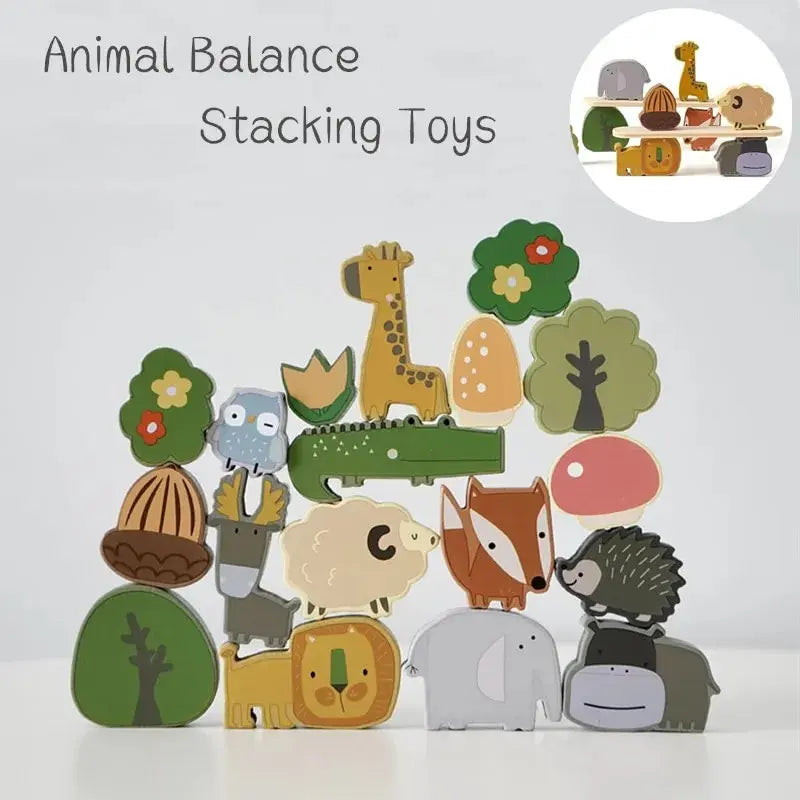 Animal Stackers™ - Impilamento sottile - Animali in legno Giocattoli impilabili