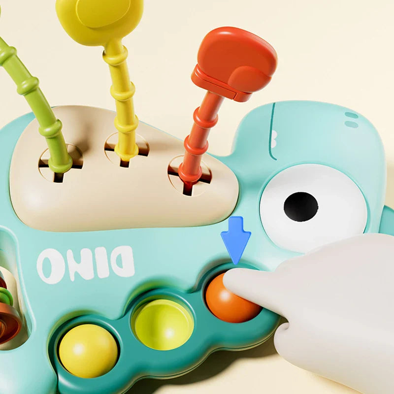 BabyDino – Giocoso e masticabile – Giocattolo sensoriale da tirare