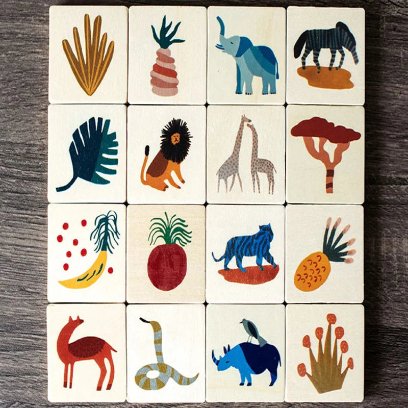 MemoryMatch – Legno & Educativo – Gioco di memoria Jungle