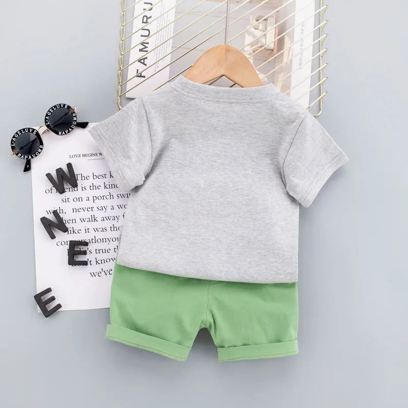 Mini Fashion™ - Abbigliamento stampa leone - Set estivo da bambino