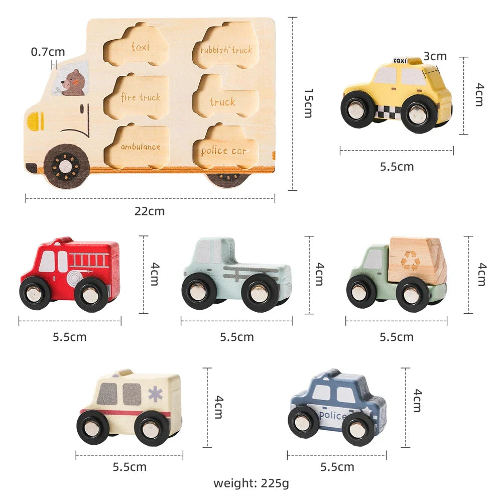 Woods™ – Avventura con i puzzle – Puzzle di auto in legno