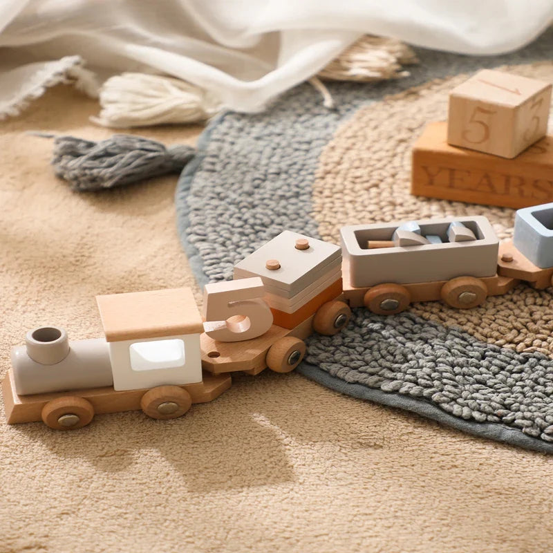 TrainCount –  Classico ed educativo – Trenino Montessori in legno
