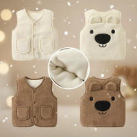 Thumbnail for Baby Bear Fleece Vest – Caldo e morbido – Gilet da bambino con orsacchiotto