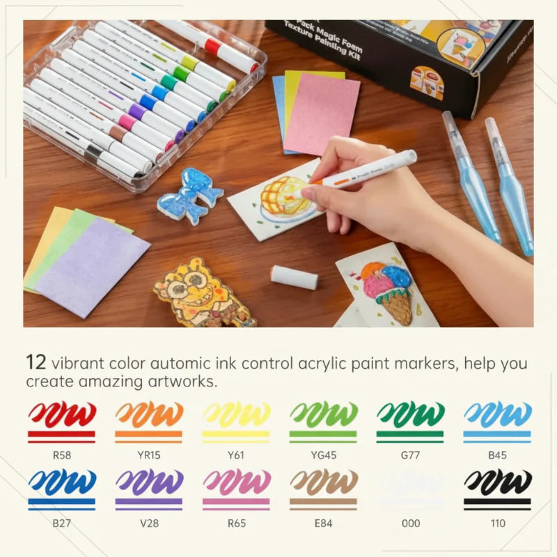 MagicFoam – Colorato e creativo – Set di pennarelli creativi