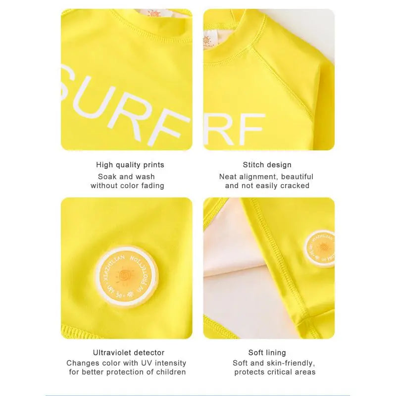 SunShield – Protettivo e flessibile – Maglietta da surf per bambini con maniche lunghe e UPF 50+