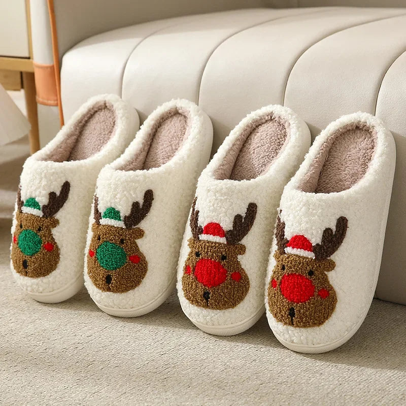 Northern Lights Kids - Caldo e festoso - Pantofole natalizie in peluche a fantasia