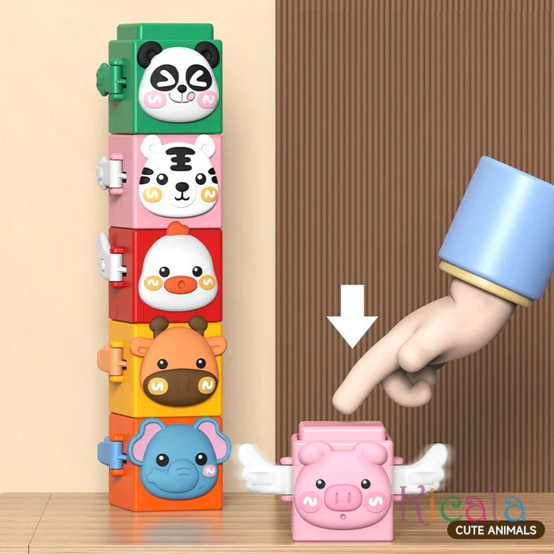 StackAnimals – Divertente ed educativo – Set di gioco con animali impilabili