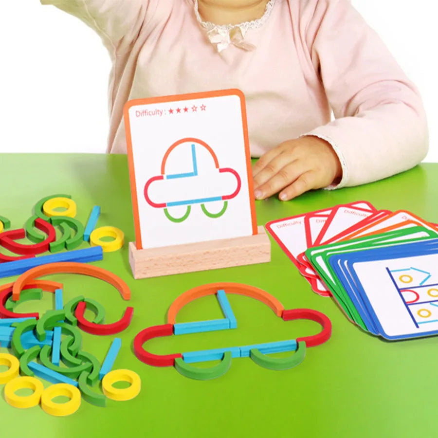 Sticks & Rings – Sottile e creativa – Puzzle di Houten Vormen