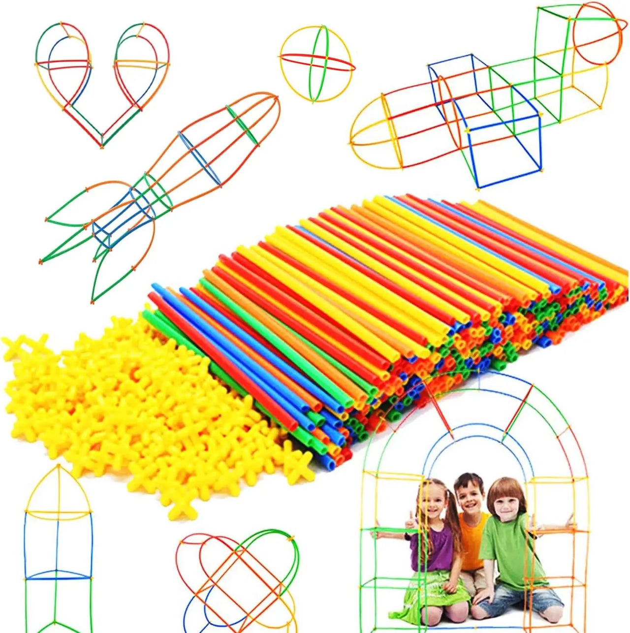 BuildPlay – Fantasia e abilità – Tubi di costruzione con connettori