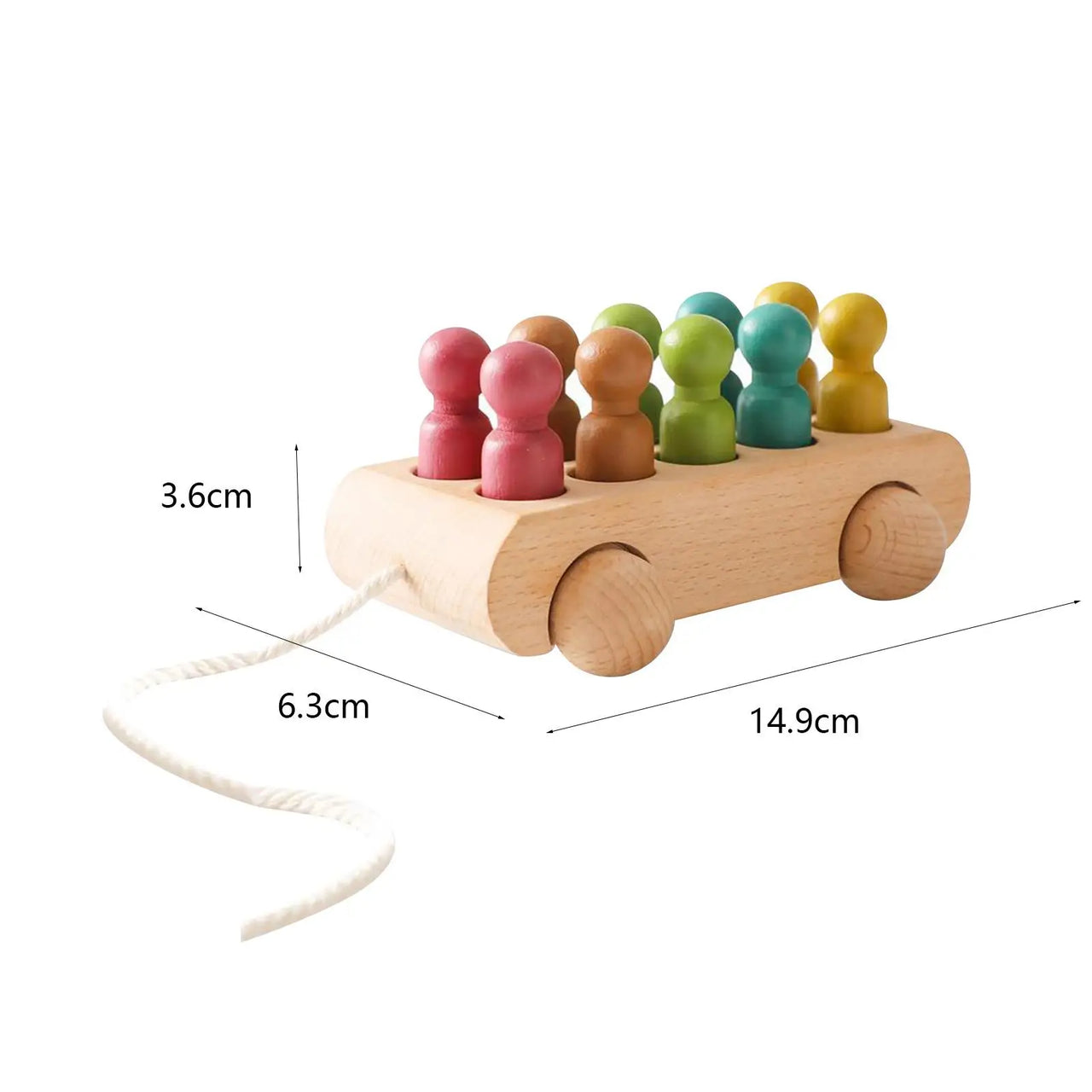 Pop & Roll – Abilità motorie e fantasia – Set di auto per bambole in legno