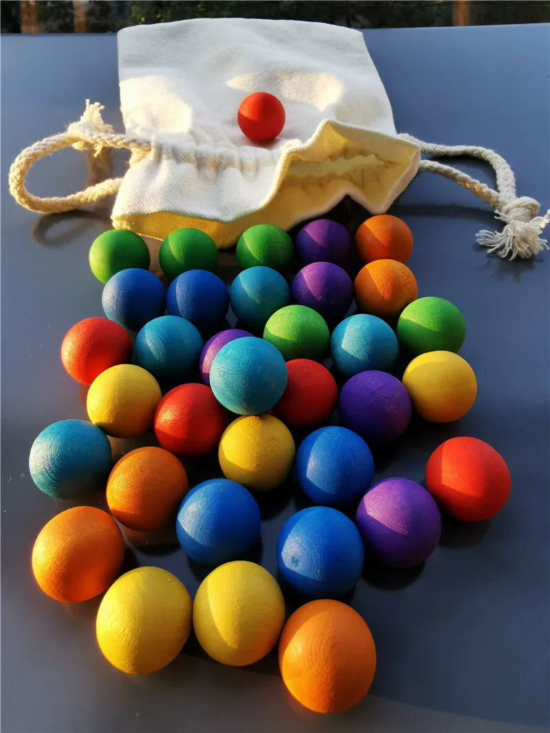 Rainbow Balls™ – Palline di legno arcobaleno